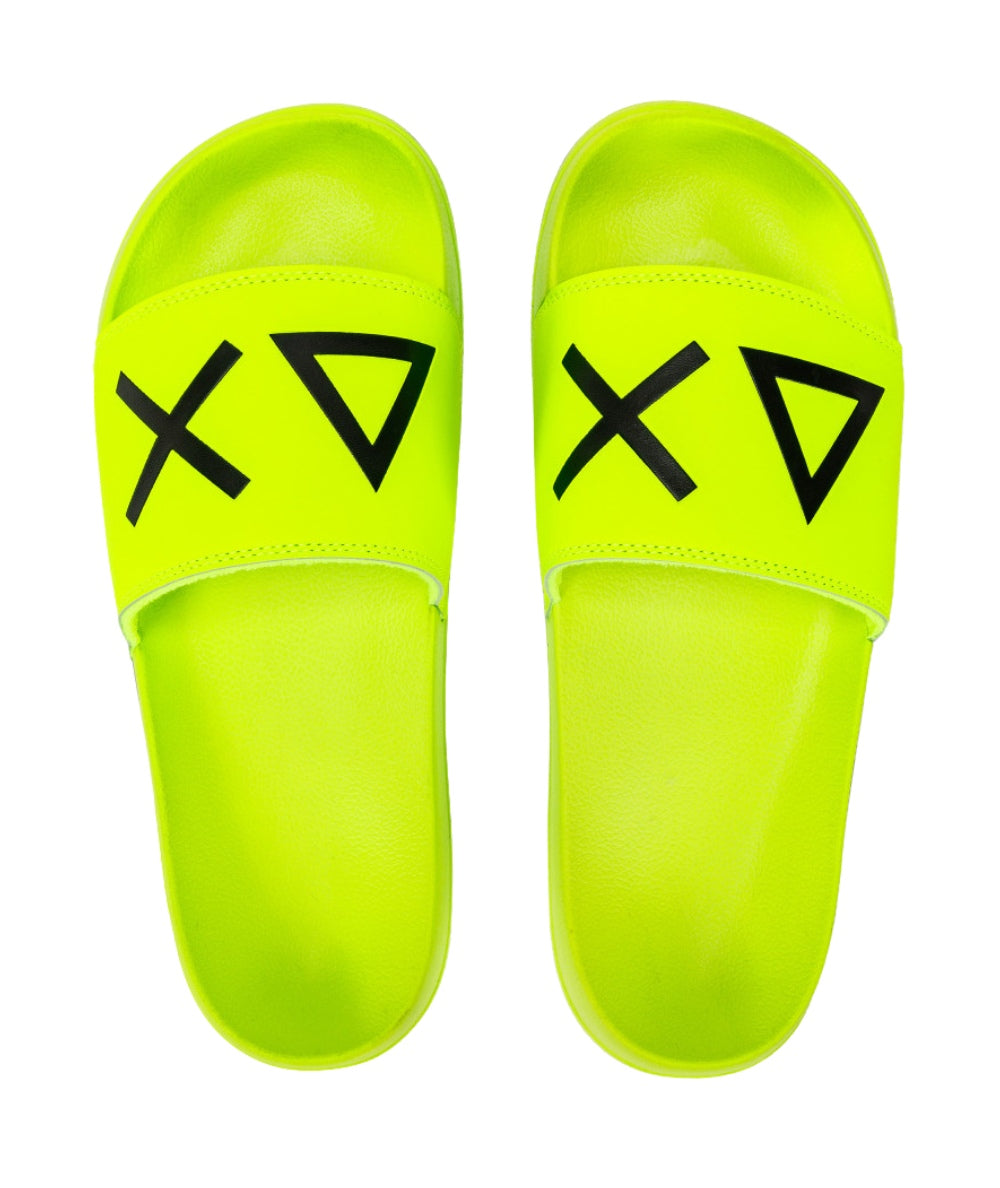 Sun68 Ciabatte con Logo X35102 Giallo Fluo