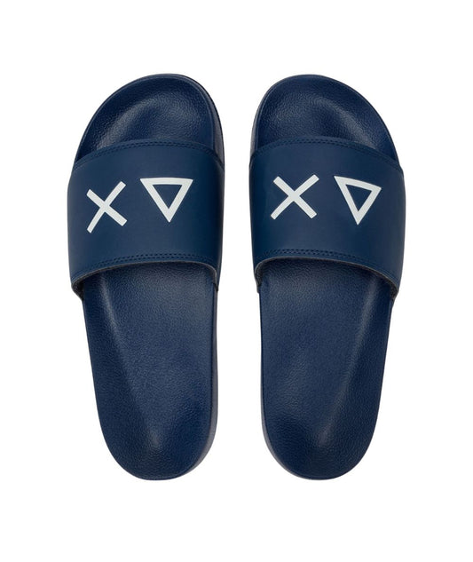 Sun68 Ciabatte con Logo X36110 Blu Navy