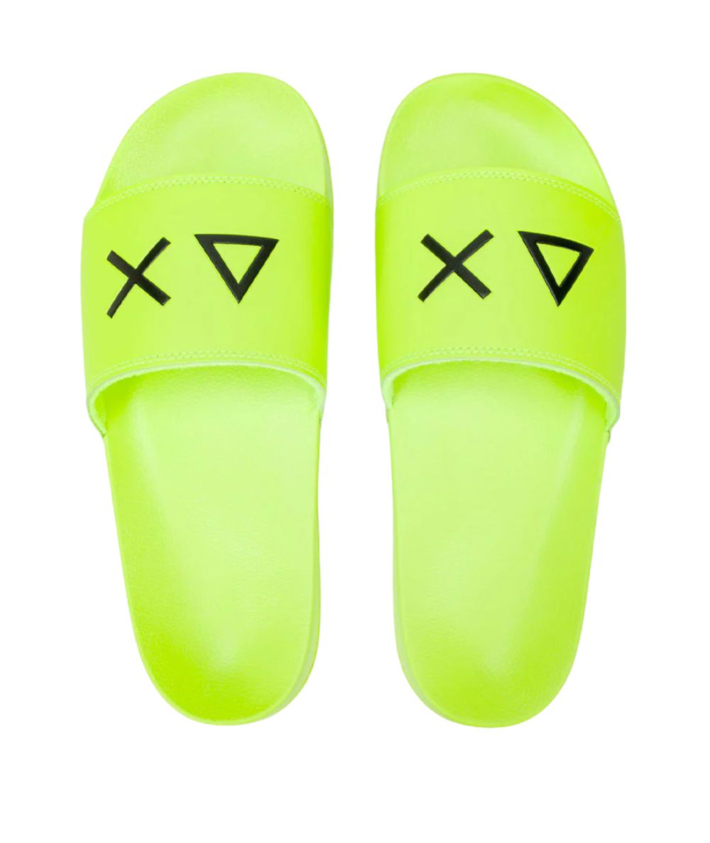 Sun68 Ciabatte con Logo X36110 Giallo Fluo