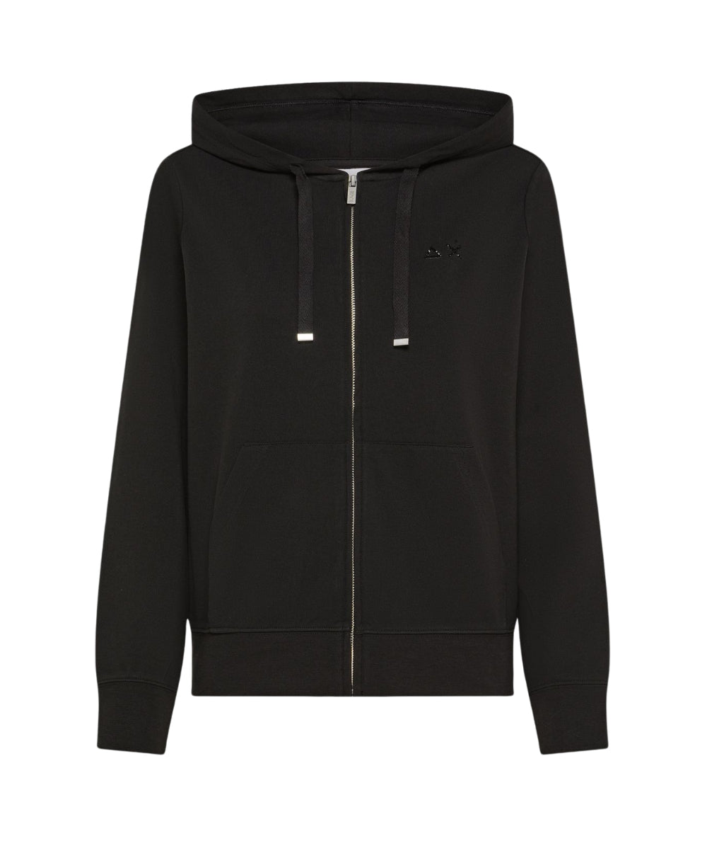 Sun68 Felpa Full Zip in Cotone F36205 Nero