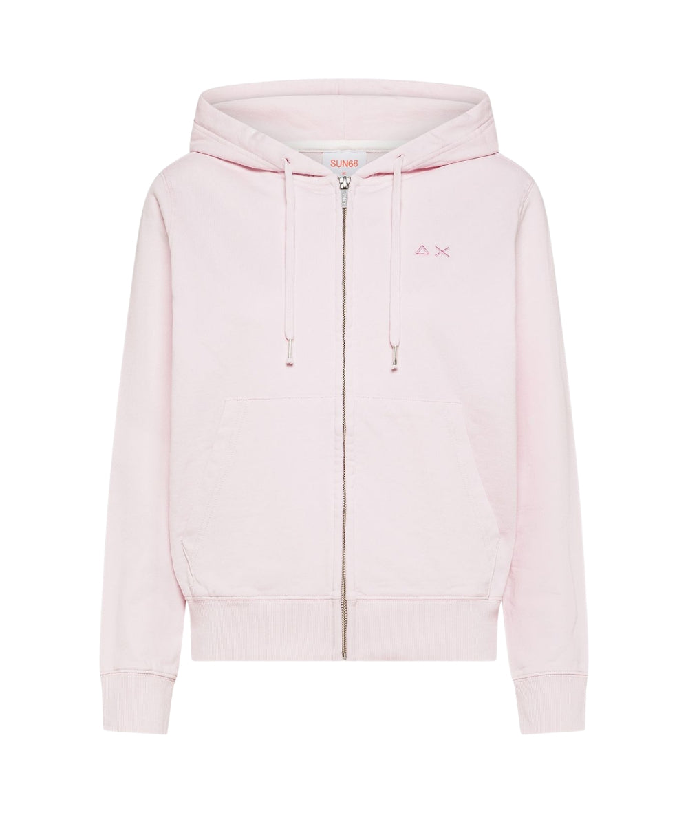 Sun68 Felpa con Cappuccio in Cotone F36201  Rosa