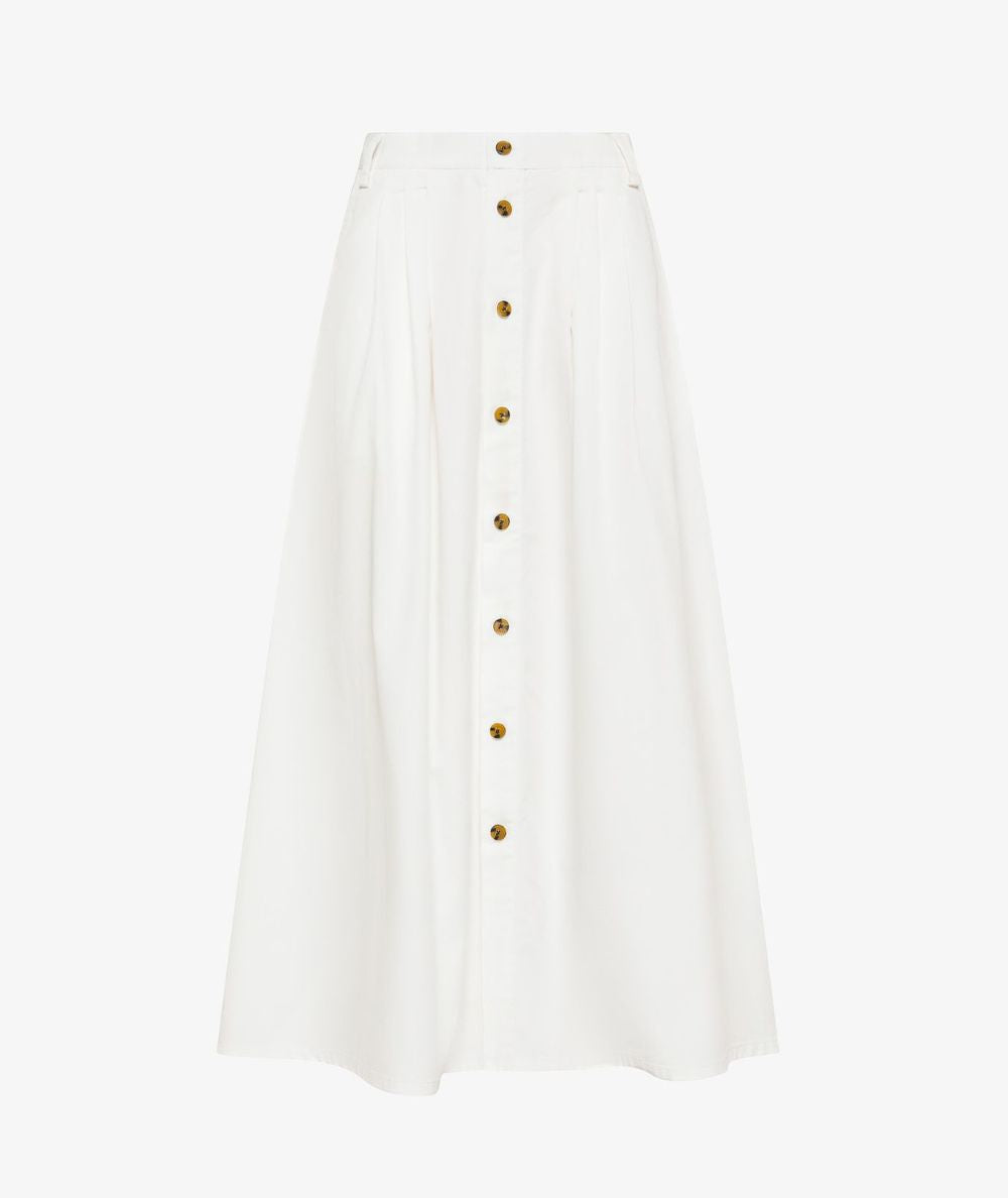 Sun68 Gonna Lunga in Misto Cotone P36208 Bianco