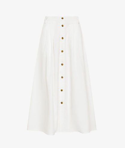 Sun68 Gonna Lunga in Misto Cotone P36208 Bianco