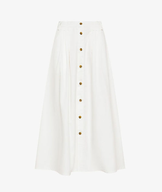 Sun68 Gonna Lunga in Misto Cotone P36208 Bianco