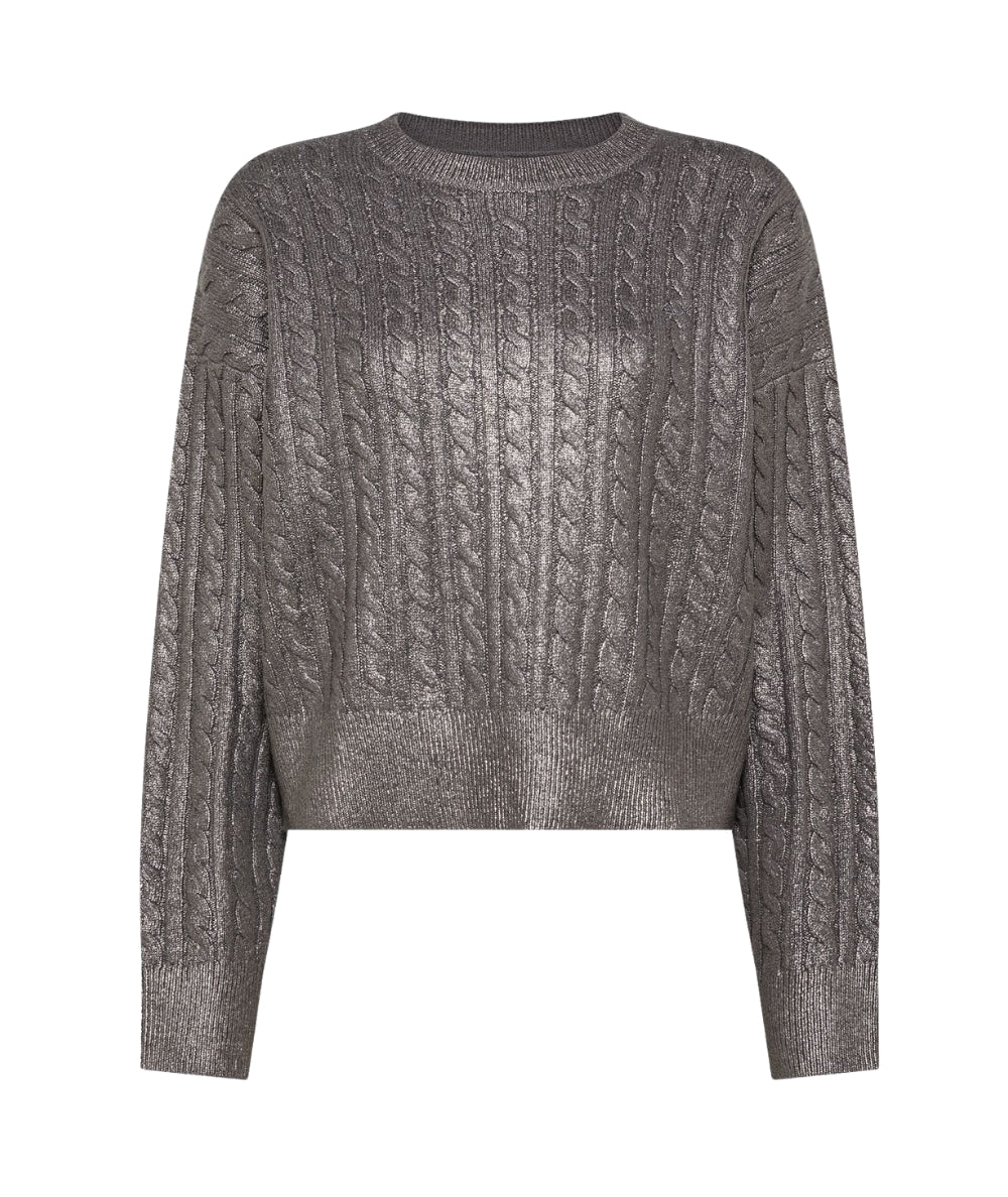 Sun68 Maglia laminata in Misto Cashmere K45268 Grigio Scuro