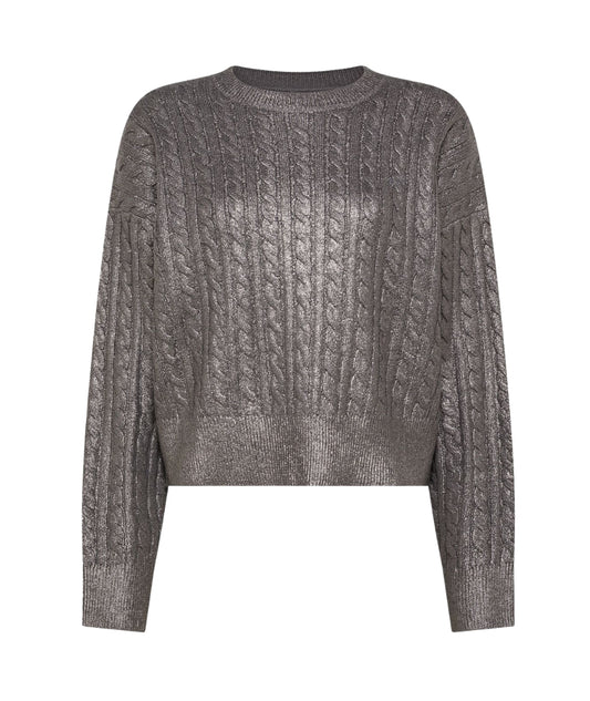 Sun68 Maglia laminata in Misto Cashmere K45268 Grigio Scuro