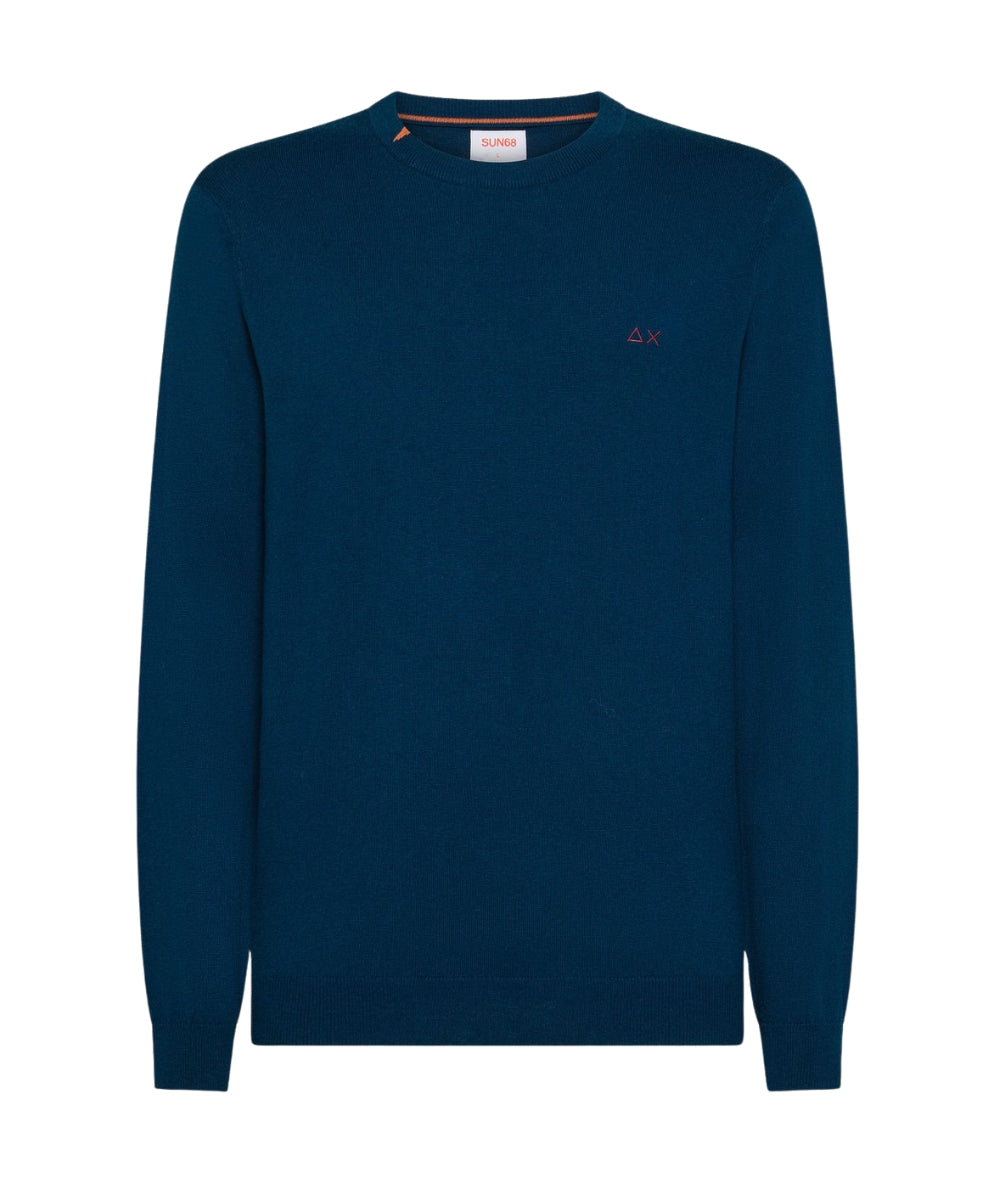 Sun68 Maglione Girocollo K45101 Blu Petrolio
