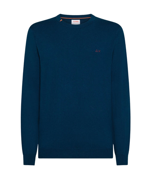 Sun68 Maglione Girocollo K45101 Blu Petrolio