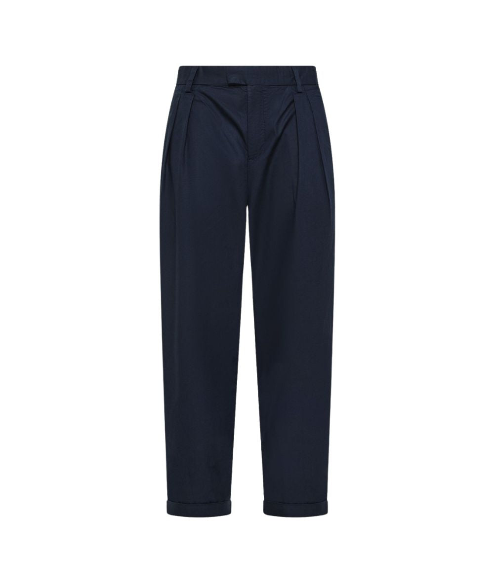 Sun68 Pantalone con Pinces in Misto Cotone P36206 Blu Navy