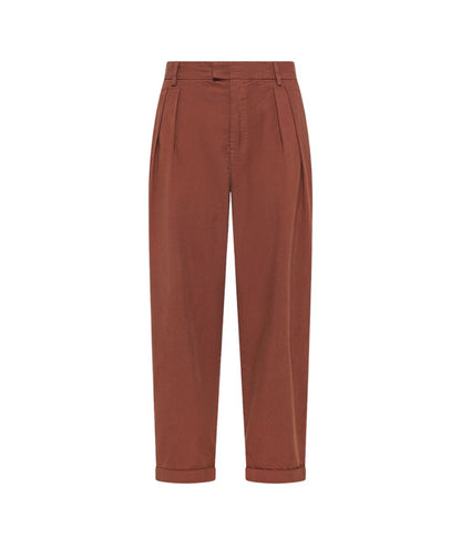 Sun68 Pantalone con Pinces in Misto Cotone P36206 Marrone Cacao