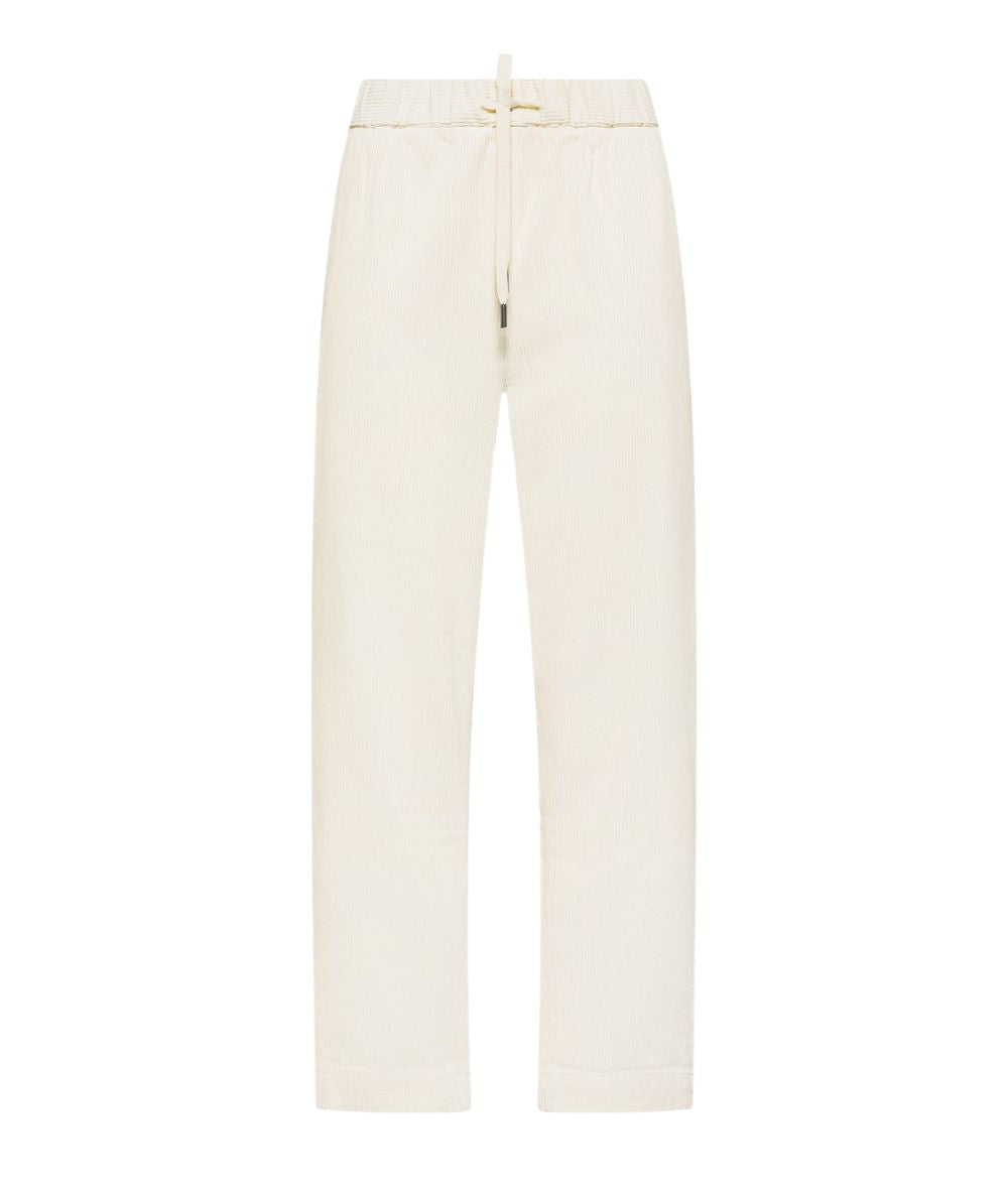 Sun68 Pantalone in Velluto a Coste P46205 Bianco