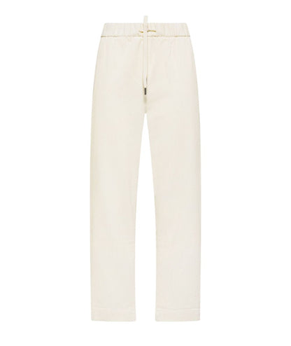 Sun68 Pantalone in Velluto a Coste P46205 Bianco