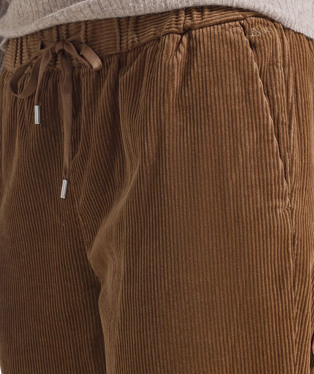 Sun68 Pantalone in Velluto a Coste P46205 Marrone Cacao 