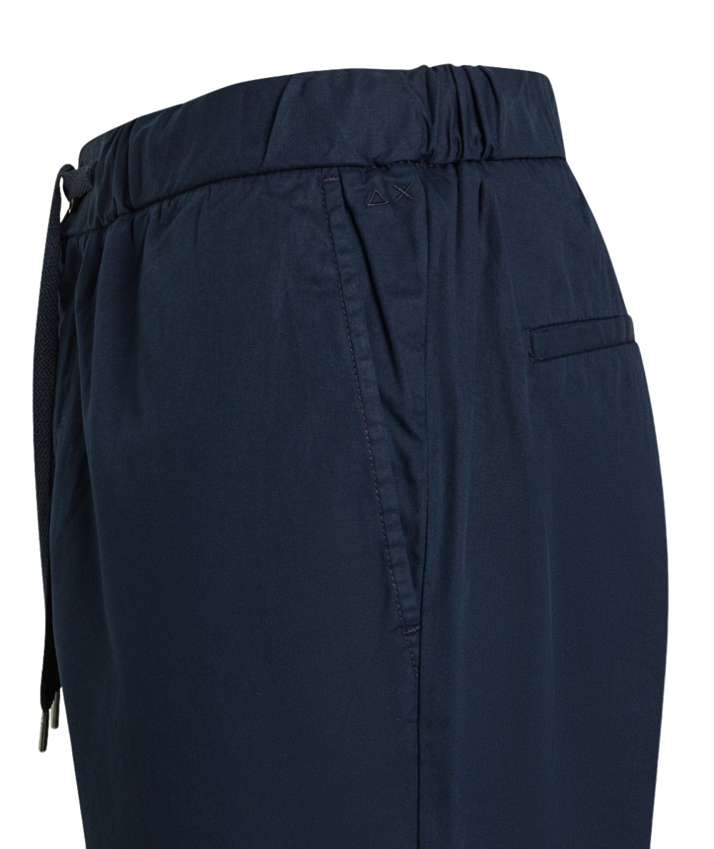 Sun68 Pantaloni con Elastico in Vita P35104 Blu Navy 