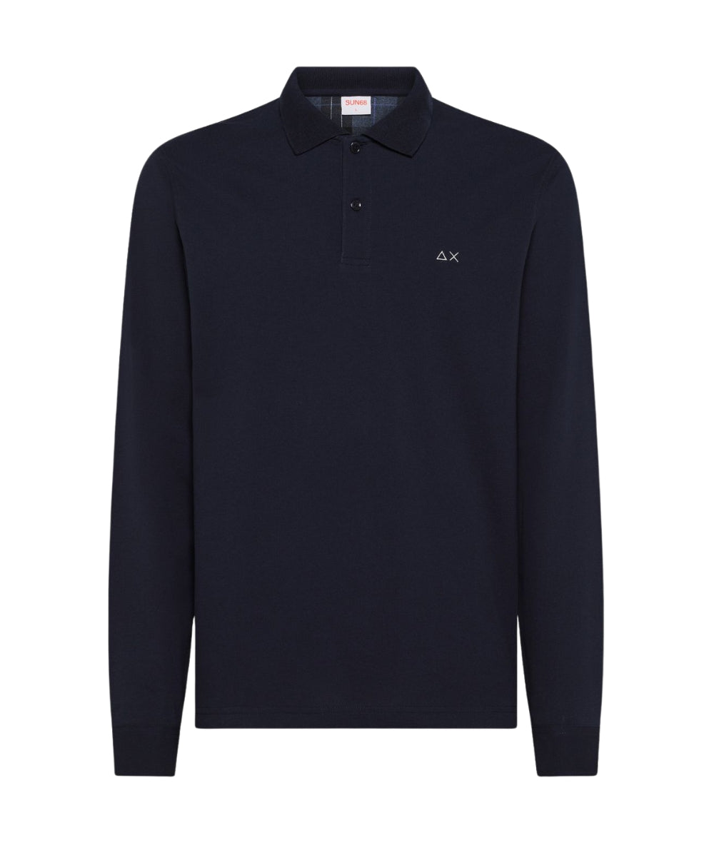 Sun68 Polo Maniche Lunghe A45108 Blu Navy