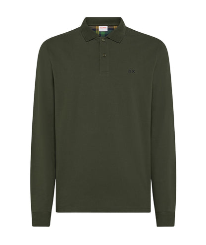 Sun68 Polo Maniche Lunghe A45108 Verde Militare