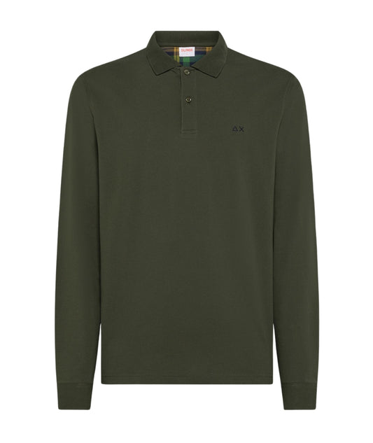 Sun68 Polo Maniche Lunghe A45108 Verde Militare