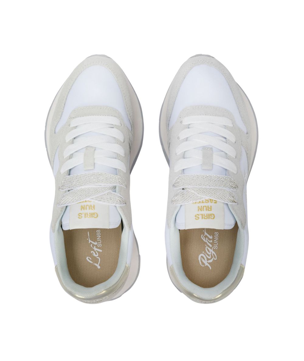Sun68 Sneakers Ally Gold Silver Z36202 Bianco