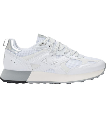 Sun68 Sneakers Jaki 2.0 Silver Mesh Modello Running Z36119 Bianco