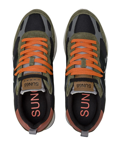 Sun68 Sneakers Jaki Outdoor Z45116 Verde Militare Scuro