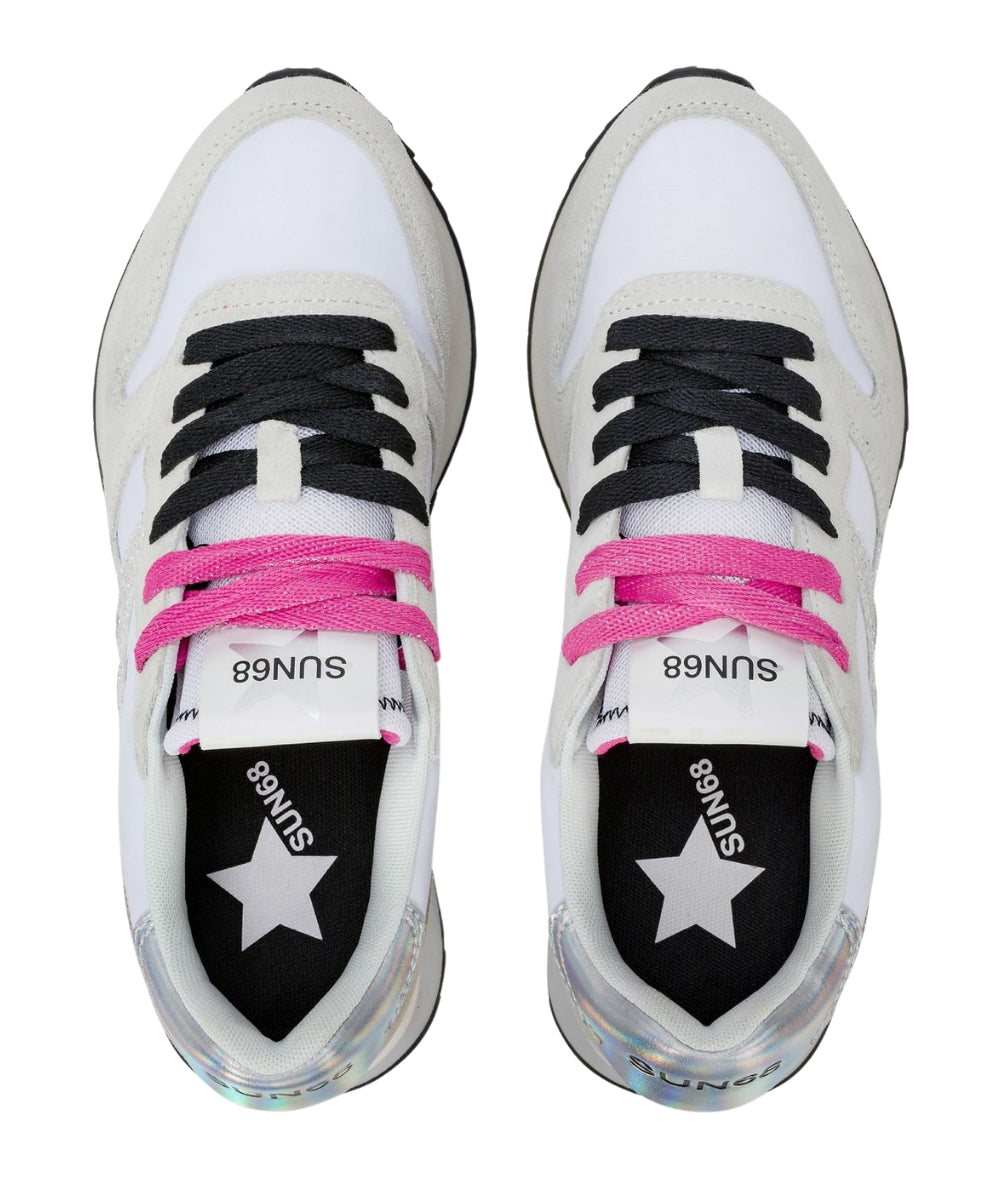 Sun68 Sneakers Stargirl Glitter Logo Stile Running Z36214 Bianco