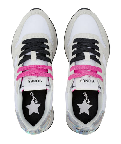 Sun68 Sneakers Stargirl Glitter Logo Stile Running Z36214 Bianco