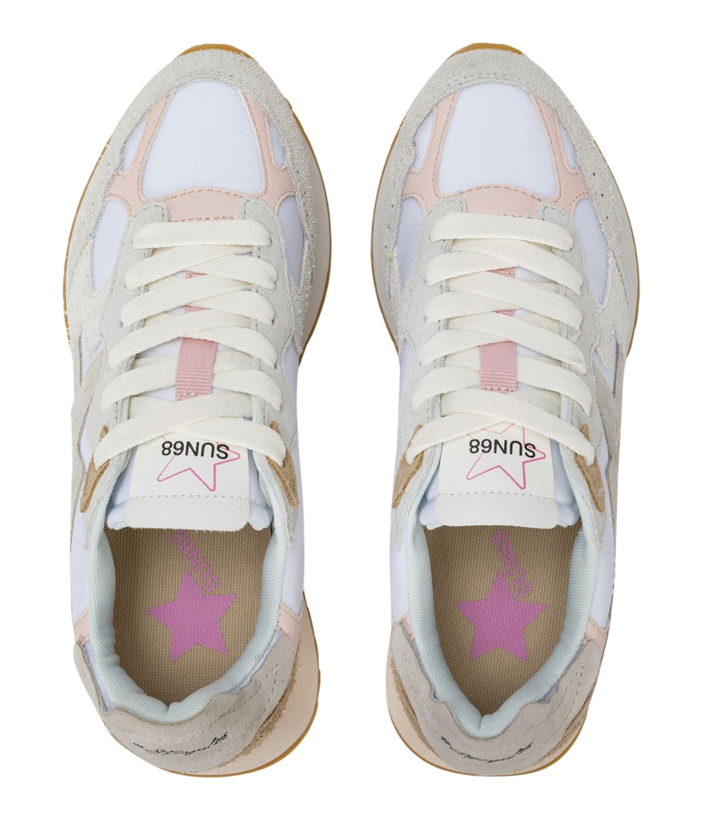 Sun68 Sneakers Stargirl Multicolor Modello Running Z36215 Bianco