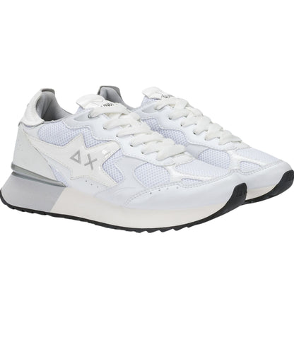 Sun68 Sneakers Stargirl Silver Mesh Modello Running Z36216 Bianco