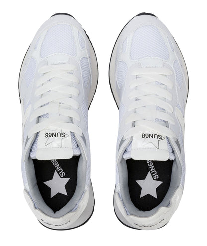Sun68 Sneakers Stargirl Silver Mesh Modello Running Z36216 Bianco