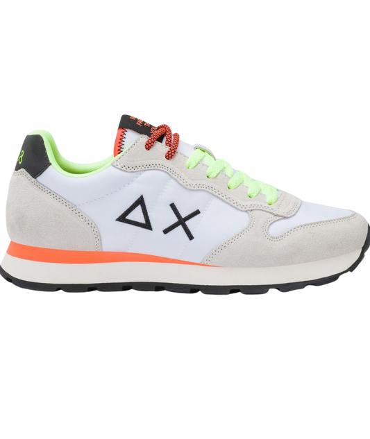 Sun68 Sneakers Tom Fluo Modello Running Z36102 Bianco