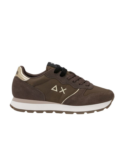 Sun68 Sneakers in Nylon e Suede Ally Gold Silver Z46202 Marrone