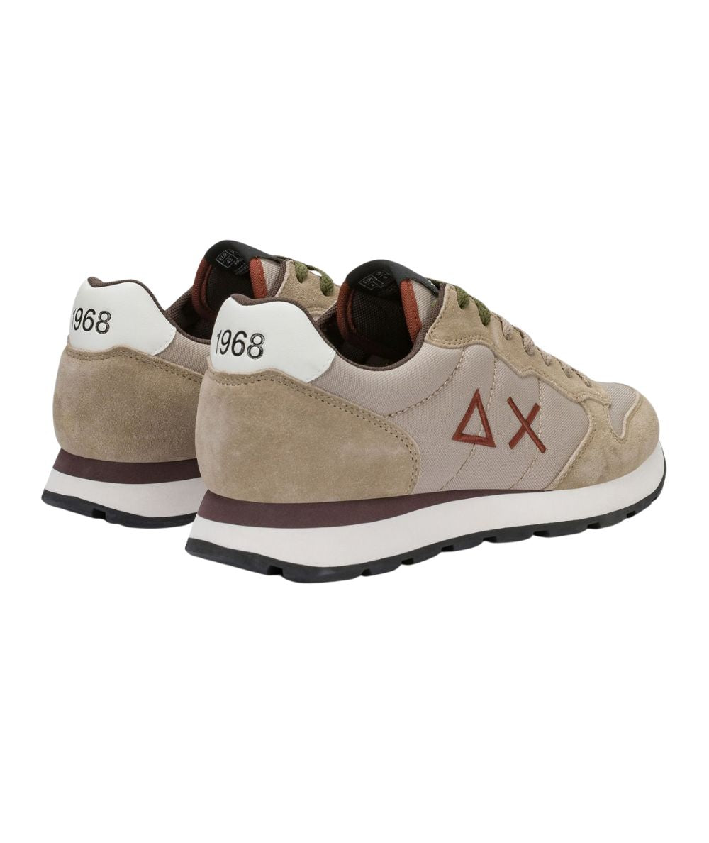 Sun68 Sneakers in Suede e Nylon Tom Solid Z46101 Beige Scuro