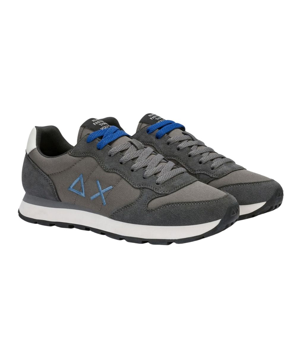 Sun68 Sneakers in Suede e Nylon Tom Solid Z46101 Grigio
