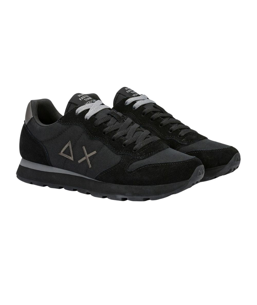 Sun68 Sneakers in Suede e Nylon Tom Solid Z46101 Nero Grigio