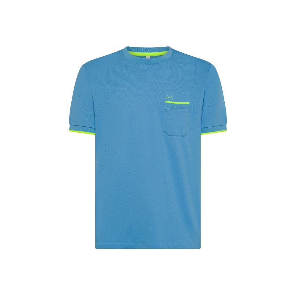 Sun68 T-shirt con Dettagli Fluo T35124 Avio