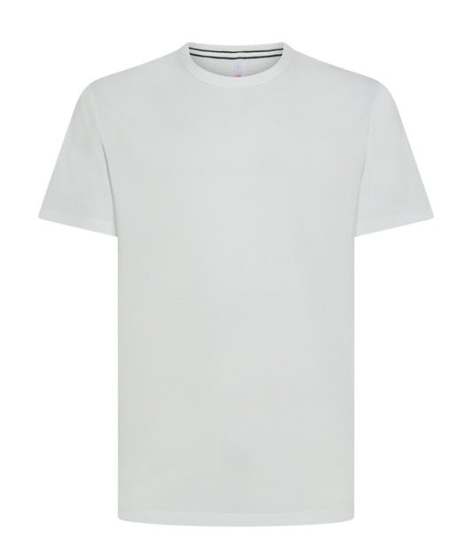 Sun68 T-shirt in Cotone Piquet T35127 Bianco