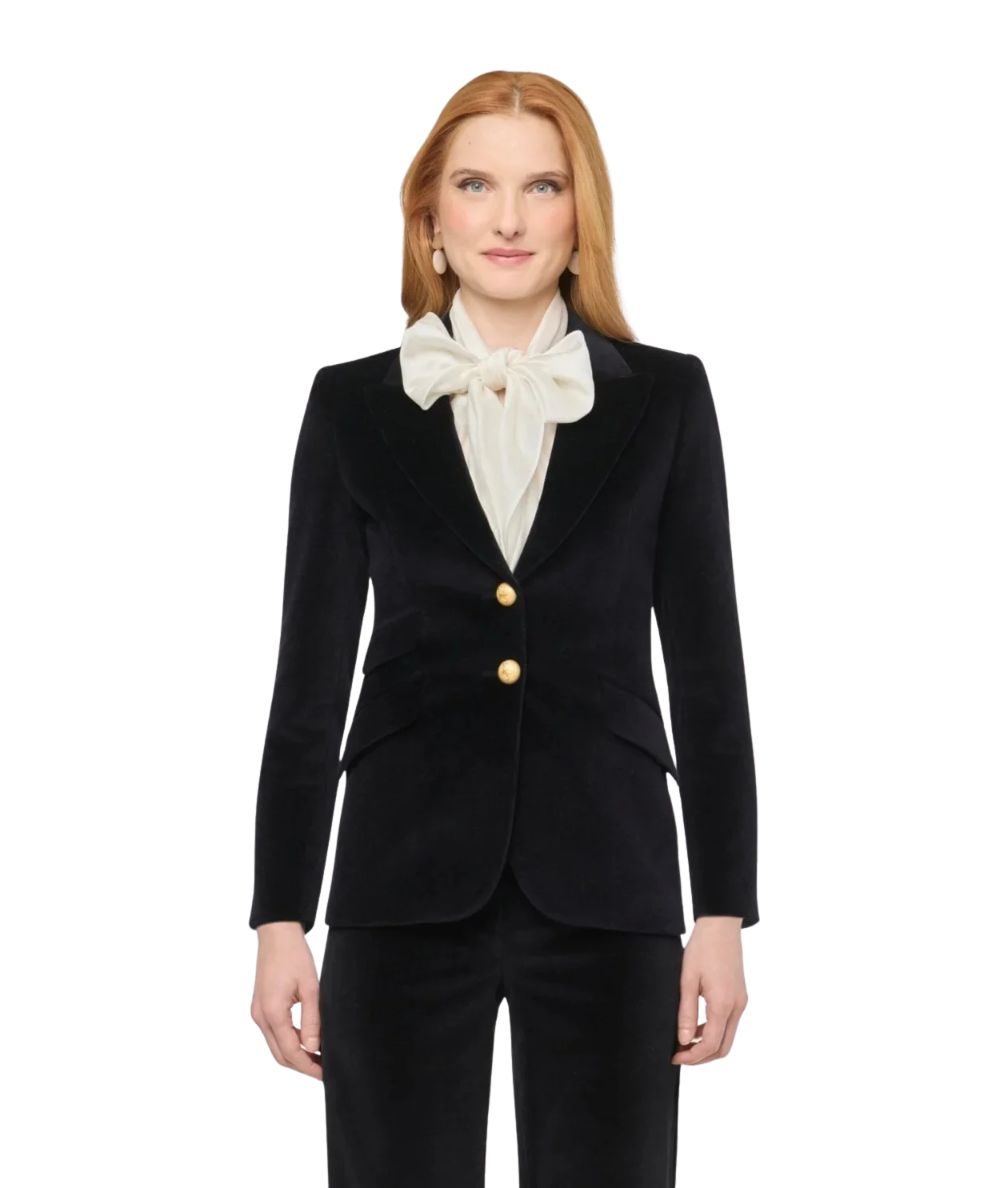 The Extreme Collection Blazer in Velluto Oliva 2765N Nero 
