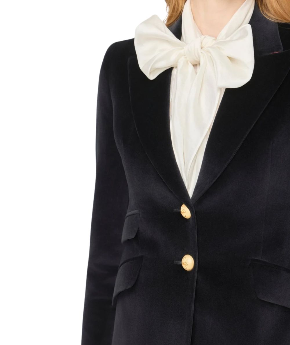 The Extreme Collection Blazer in Velluto Oliva 2765N Nero 