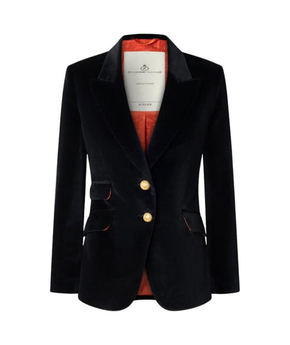 The Extreme Collection Blazer in Velluto Oliva 2765N Nero 
