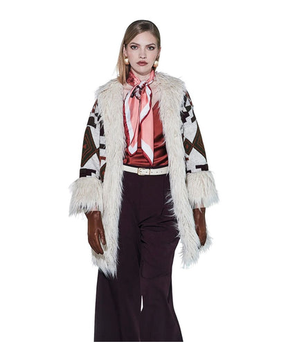 The Extreme Collection Cappotto con Lavorazione Jacquard 2530 Multicolore