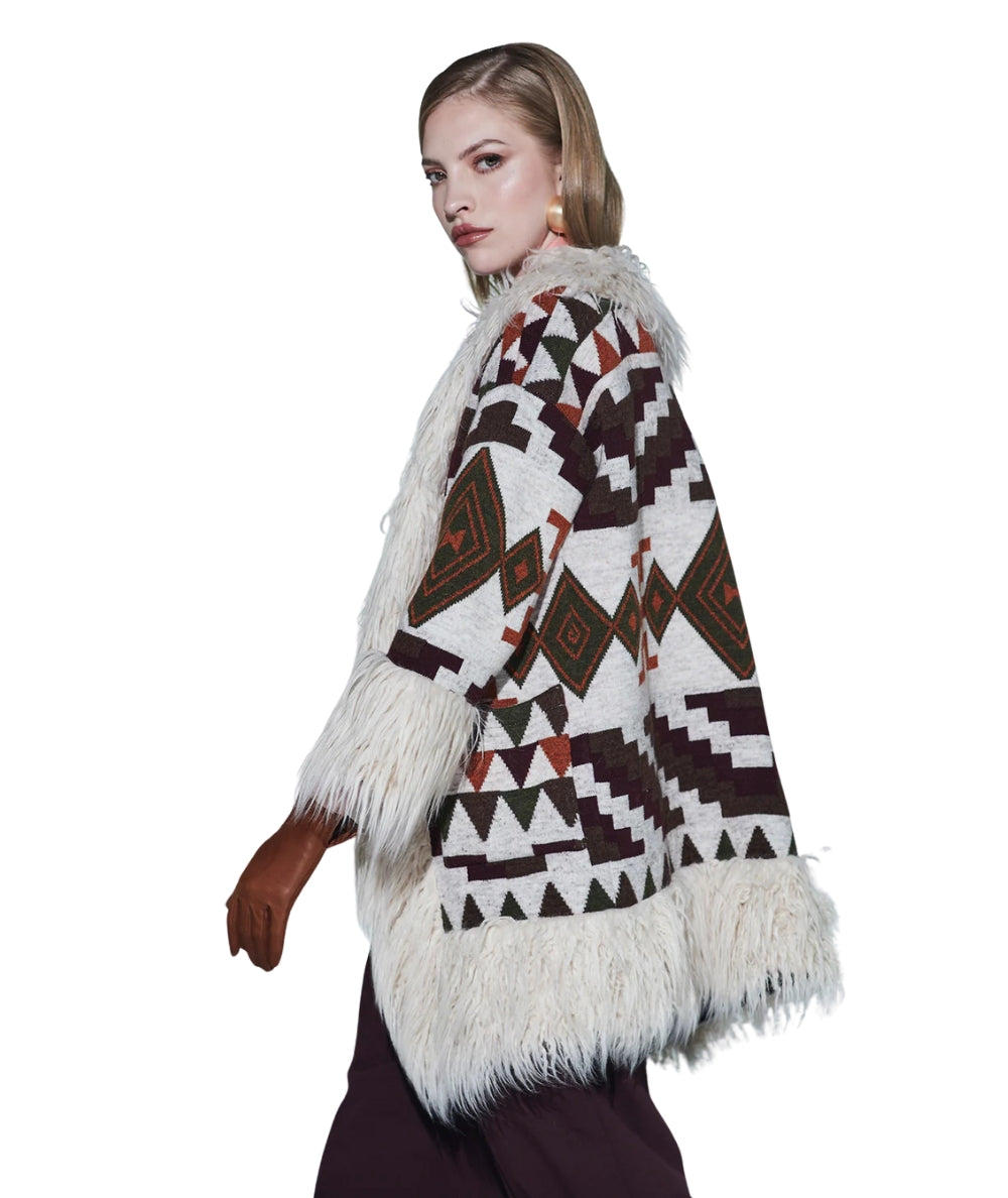 The Extreme Collection Cappotto con Lavorazione Jacquard 2530 Multicolore