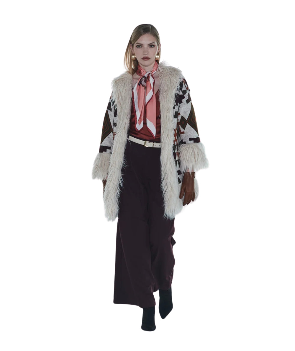 The Extreme Collection Cappotto con Lavorazione Jacquard 2530 Multicolore