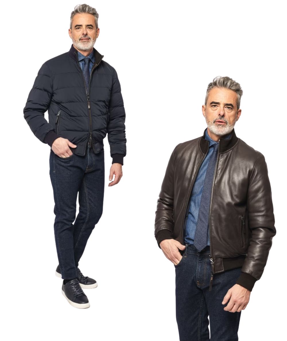 The Jack Leathers Giubbo Reversibile Derek Seamless Marrone Scuro