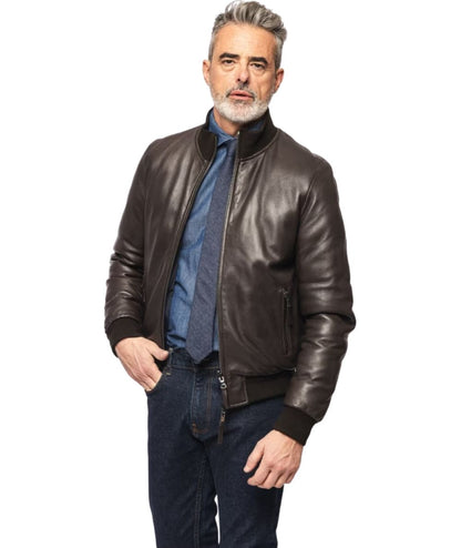 The Jack Leathers Giubbo Reversibile Derek Seamless Marrone Scuro