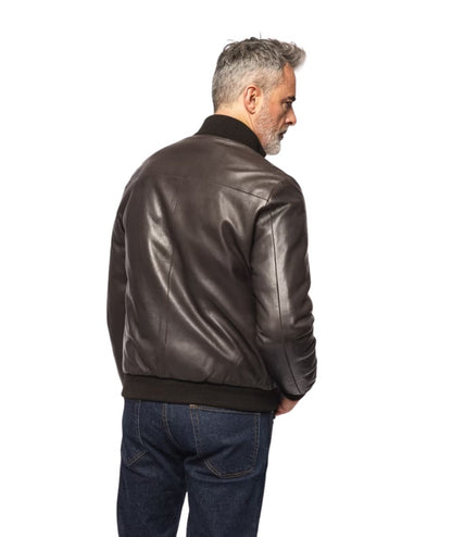 The Jack Leathers Giubbo Reversibile Derek Seamless Marrone Scuro