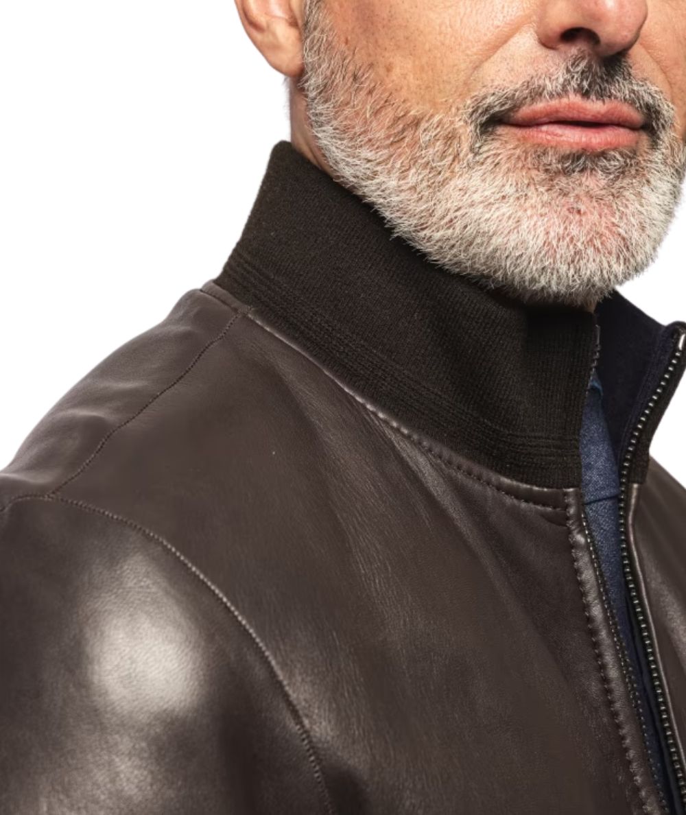 The Jack Leathers Giubbo Reversibile Derek Seamless Marrone Scuro