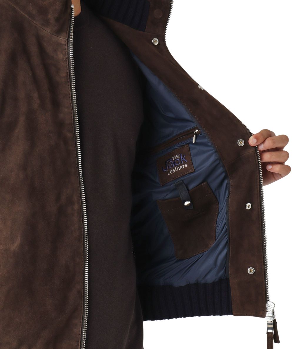 The Jack Leathers Giubbo con Interno Removibile Flavio Knit Marrone Blu