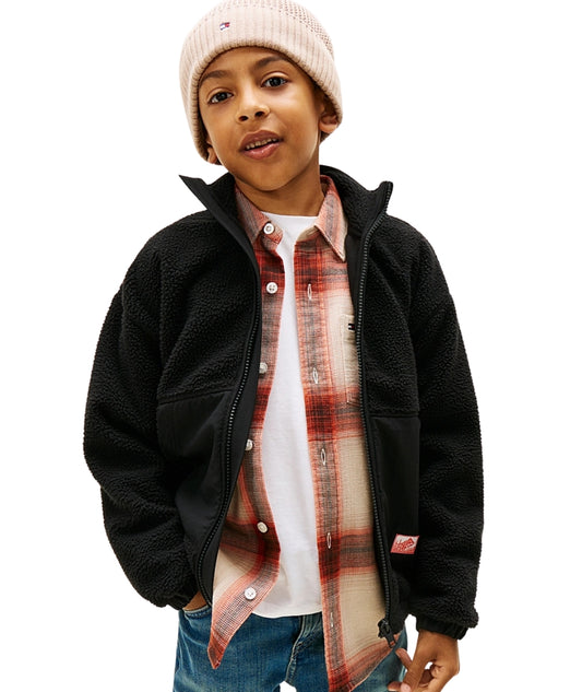 Tommy Hilfiger Felpa con Zip KB0KB09902 Nero