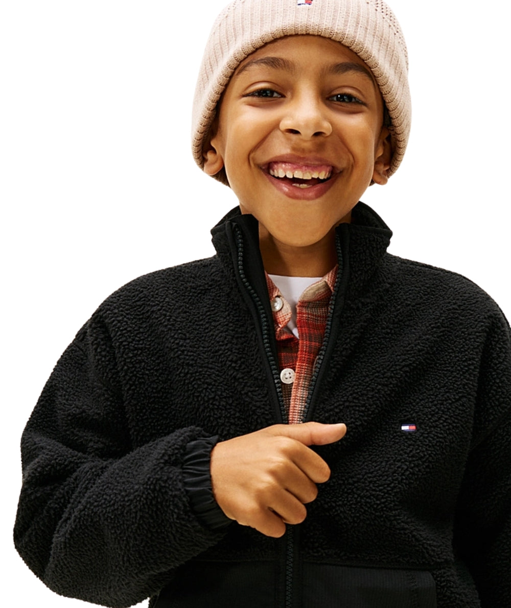 Tommy Hilfiger Felpa con Zip KB0KB09902 Nero