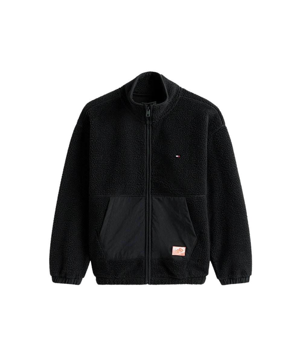 Tommy Hilfiger Felpa con Zip KB0KB09902 Nero